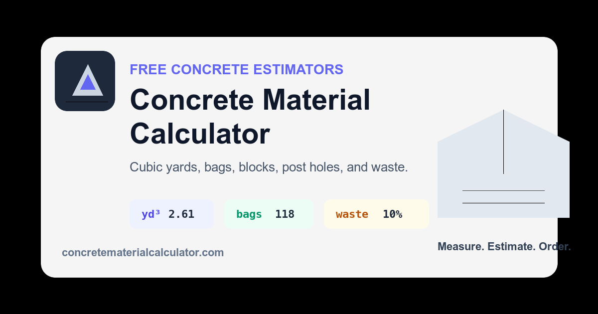 Concrete Material Calculator screenshot